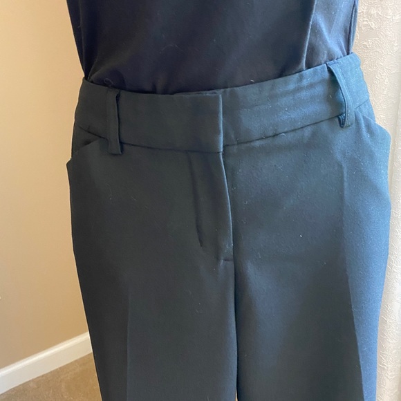 Express editor black wide leg dress pants.  Size 8R - Picture 2 of 6